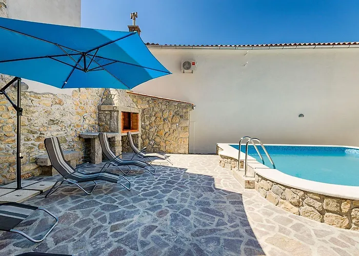 Ferienhaus Mediterranes Steinhaus Mit Grosser Terrasse, Aussendusche, Privatpool, Babybett, Waschmaschine *